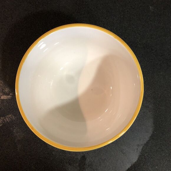 222 Fifth Arabian Flower Soup/Salad/Cereal Bowl Black Orange Boho Southwest - Picture 2 of 6